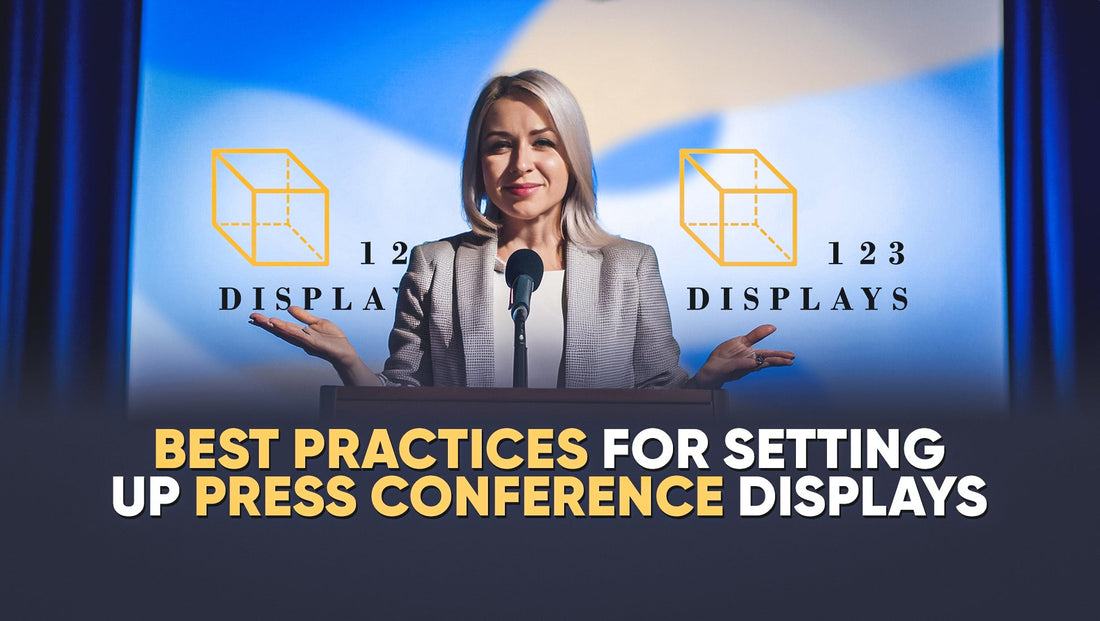 Best Practices for Setting Up Press Conference Displays - 123Displays