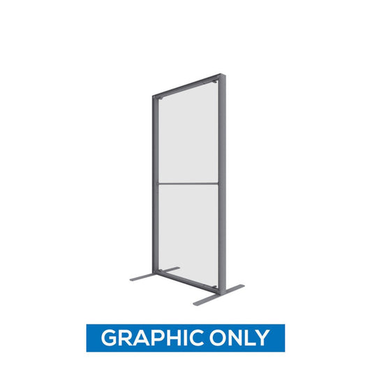 1.3ft W x 2.4ft H QSEG Clear Graphic Only (40x75) - 123Displays