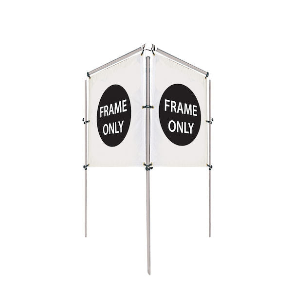 4'W x 5'H In-Ground Banner Hardware – V-Shape