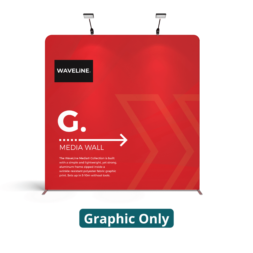 89in x 89in WaveLine® Media Panel G Double - sided (Graphic Only) - 123Displays