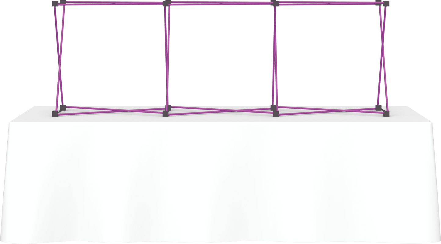 8ft (3x1) Coyote Straight Tabletop Frame (Hardware Only) - 123Displays