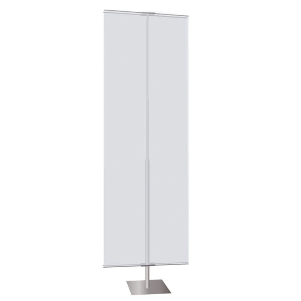 24 x 96 in. Medium Classic Banner Stand Silver Square Base