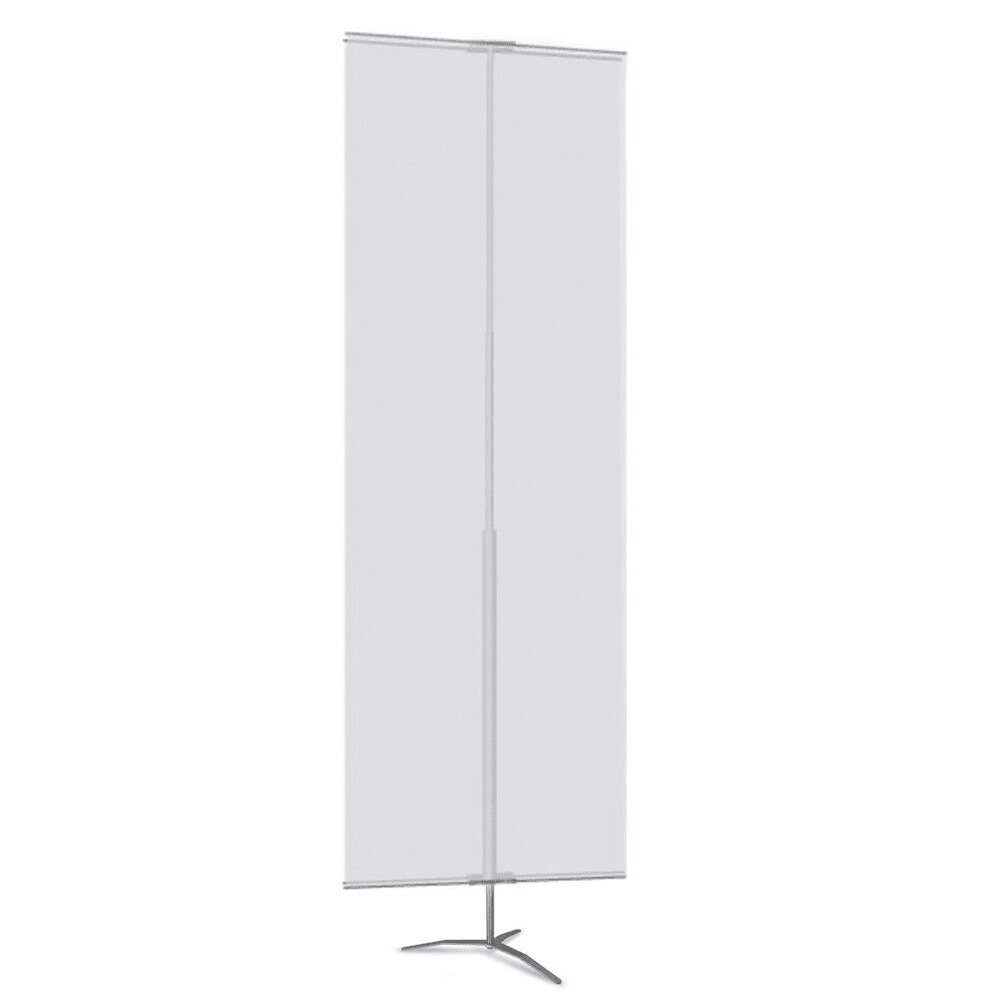 24 x 96 in. Medium Classic Banner Stand Silver Square Base