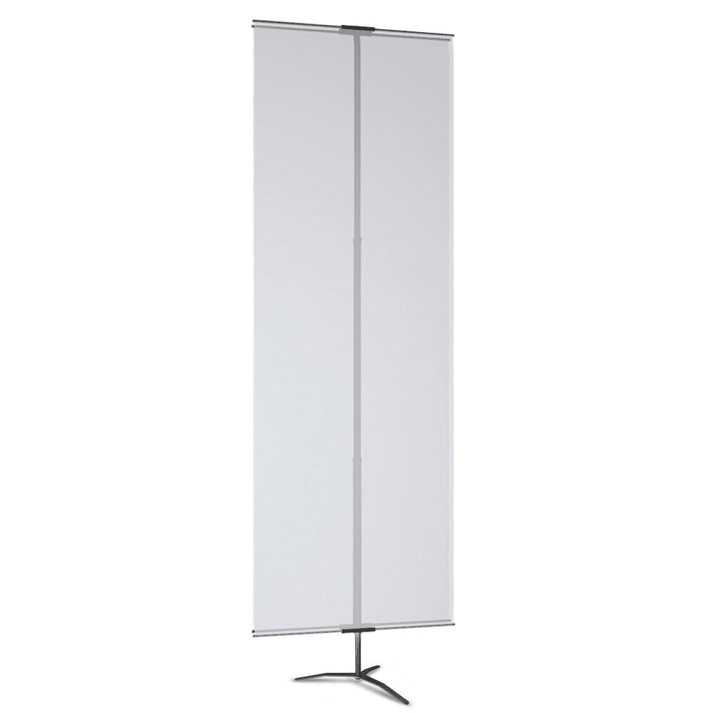 24 x 96 in. Medium Classic Banner Stand Silver Square Base