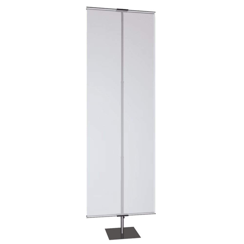 24 x 96 in. Medium Classic Banner Stand Silver Square Base