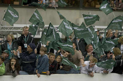 Hand Waving Flags