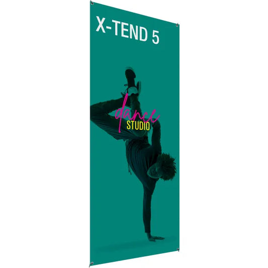 33.5in x 78.75in X-TEND 5 Spring Back Banner Stands