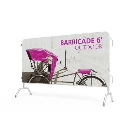 6ft Indoor/Outdoor Double-Sided Barricade Cover Fabric (Graphic Only)