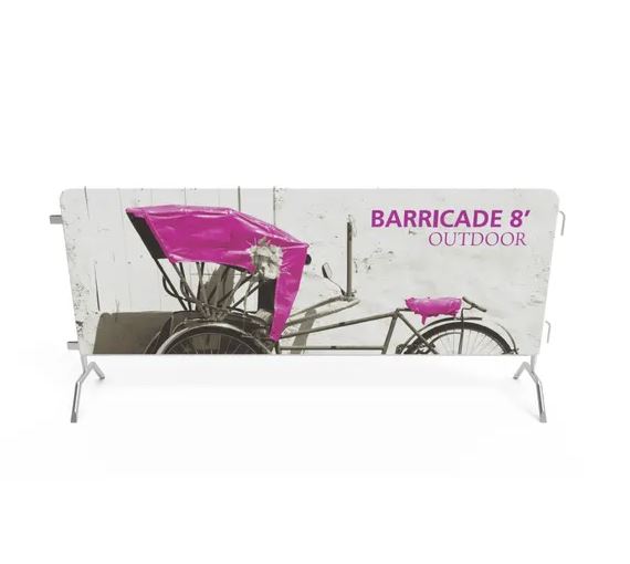 8ft Indoor/Outdoor Double-Sided Barricade Cover Vinyl (Graphic Only)