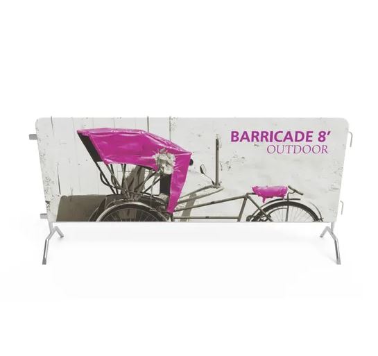 8ft Indoor/Outdoor Double-Sided Barricade Cover Vinyl (Graphic Only)