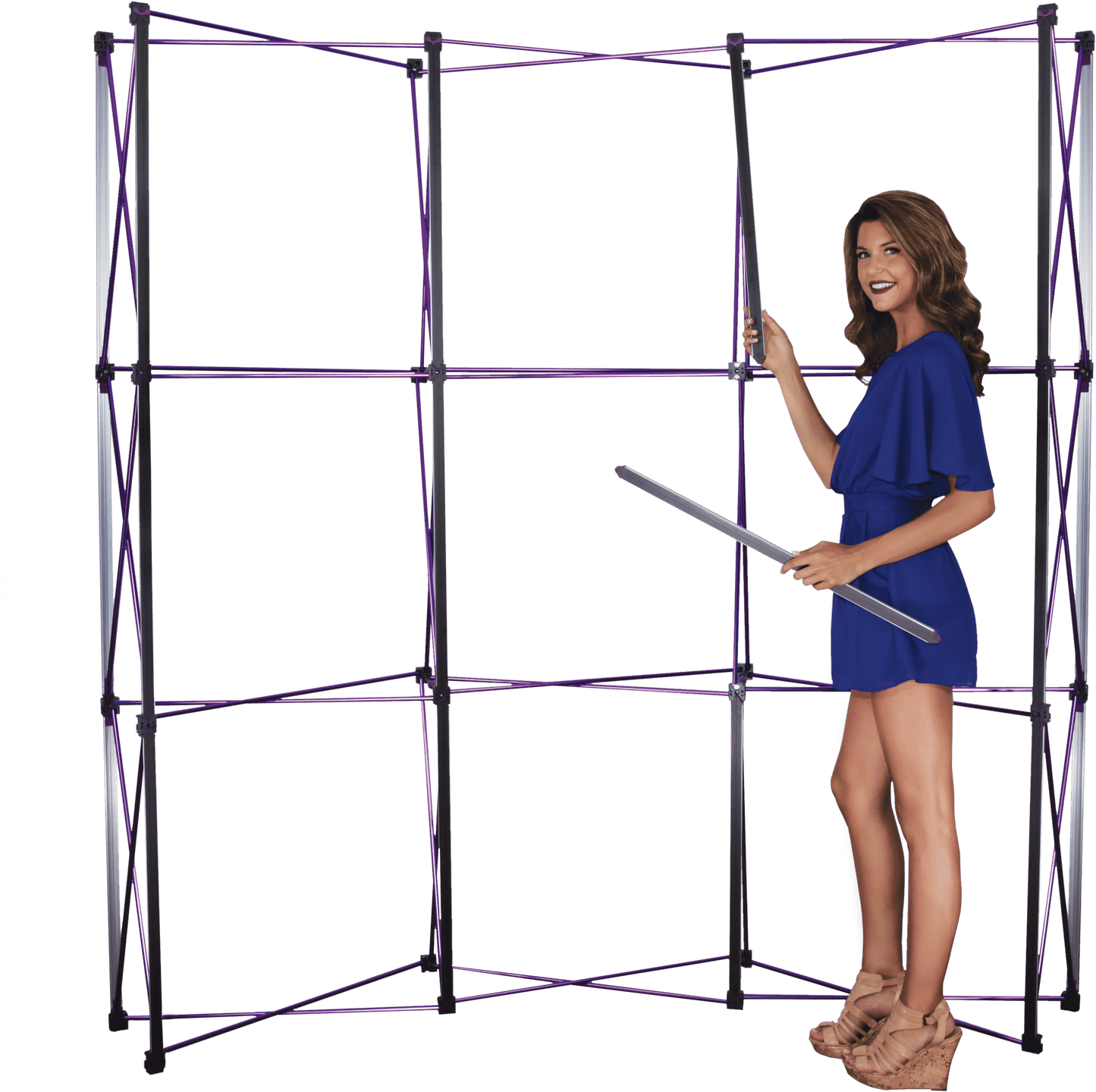 8ft x 8ft Coyote Curved Full Fabric Display (3x3 Fast Kit)