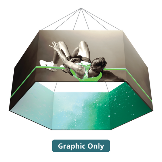 12ft x 4ft Formulate Master 3D Hanging Structure Hexagon Double-Sided (Graphic Only)