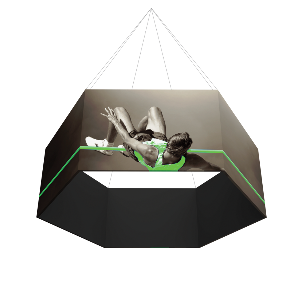 12ft x 3ft Formulate Master 3D Hanging Structure Hexagon Double-Sided (Graphic Only)