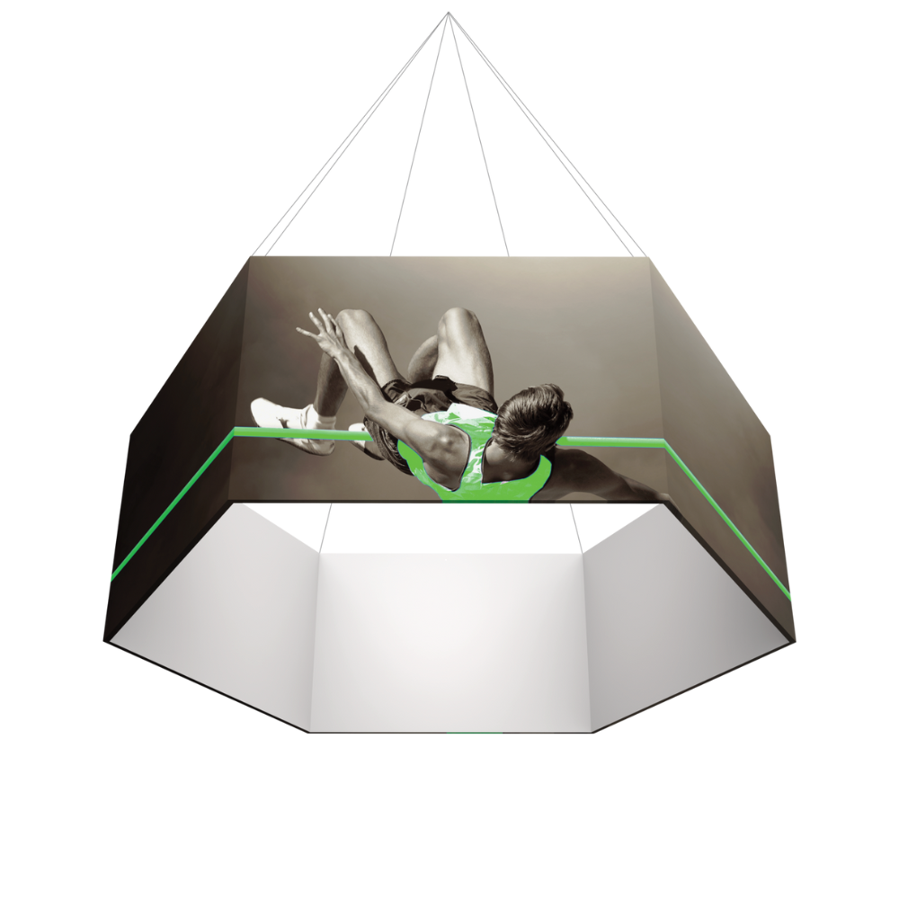 12ft x 6ft Formulate Master 3D Hanging Structure Hexagon Single-Sided w/ Open Bottom (Graphic Only)