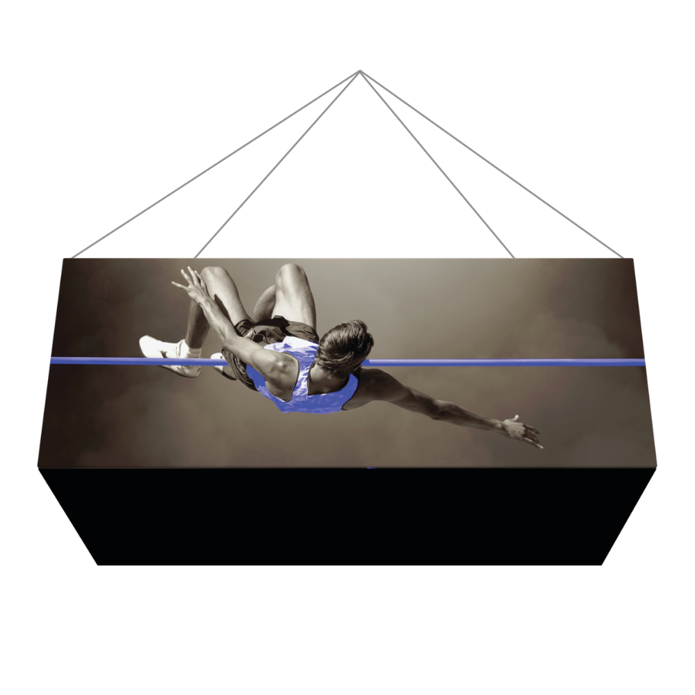 14ft x 2ft Formulate Master 3D Hanging Structure Rectangle Single-Sided w/ Printed Bottom (Graphic Package)