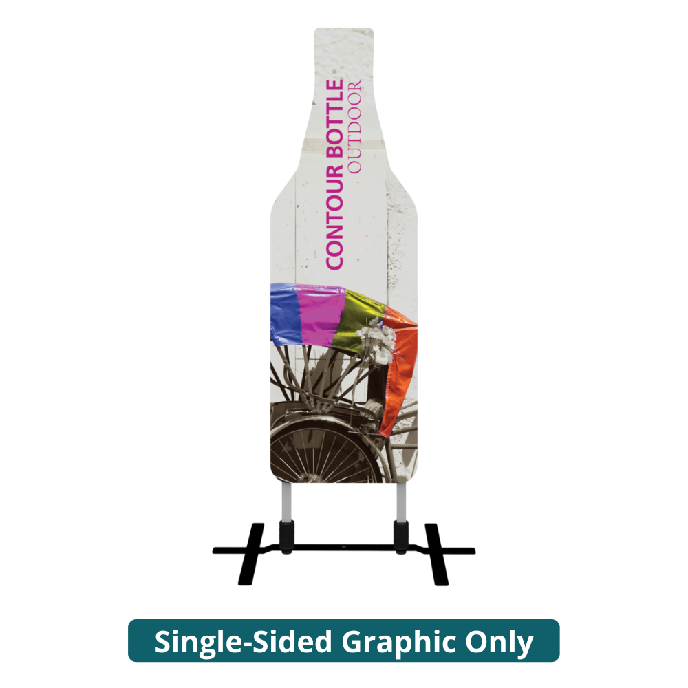 6ft Contour Outdoor Sign Bottle Single-Sided (Graphic Only)