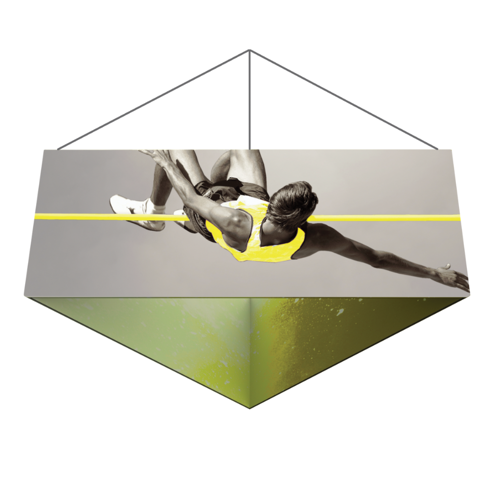 12ft x 4ft Formulate Essential Hanging Structure Triangle Single-Sided w/ Printed Bottom (Graphic Only)