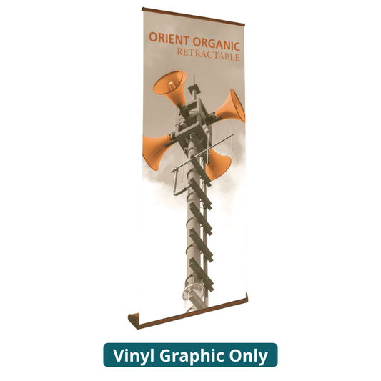 33.5in Orient Organic 850 Retractable Banner Stand (Vinyl Graphic Only)