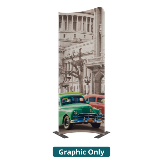 3ft x 8ft Modulate Magnetic Frame Banner 04 Concave w/ Rounded Right Corner (Graphic Only)