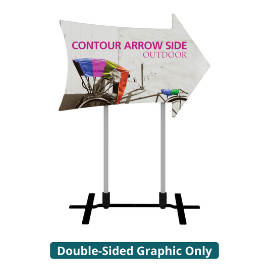 3ft Contour Outdoor Sign Display Arrow Side Double-Sided (Graphic Only)