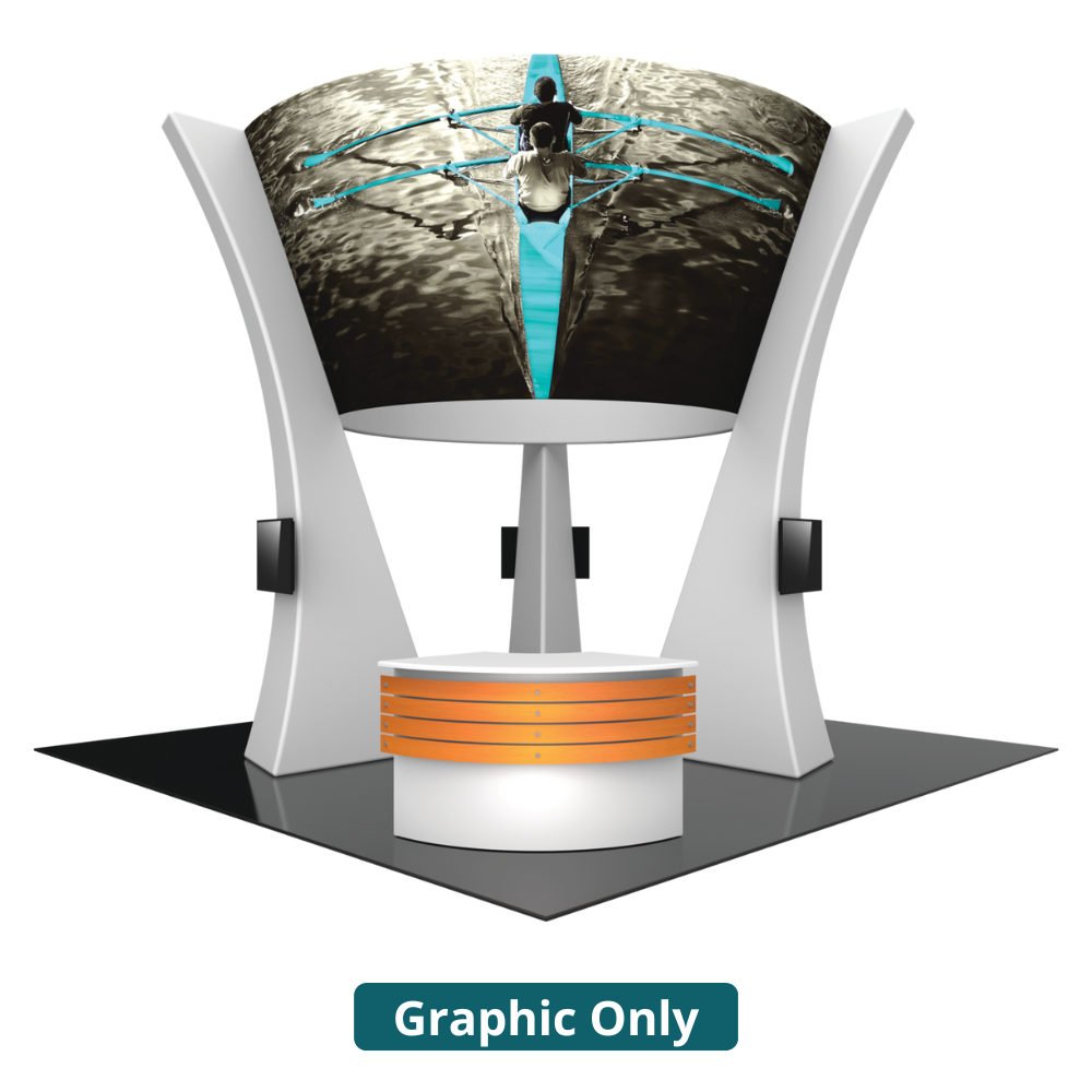 20ft x 20ft Formulate Fusion Island Booth Kit 05 Fabric Tower (Graphic Only)