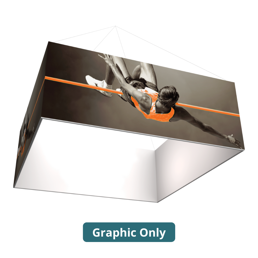 16ft x 3ft Formulate Master 3D Hanging Structure Square Single-Sided w/ Open Bottom (Graphic Only)