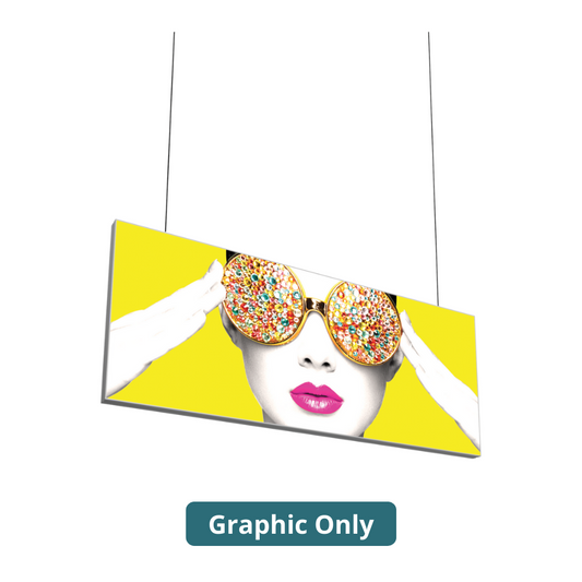 10ft x 4ft Vector Frame Hanging Light Box Double-Sided (Graphic Only)