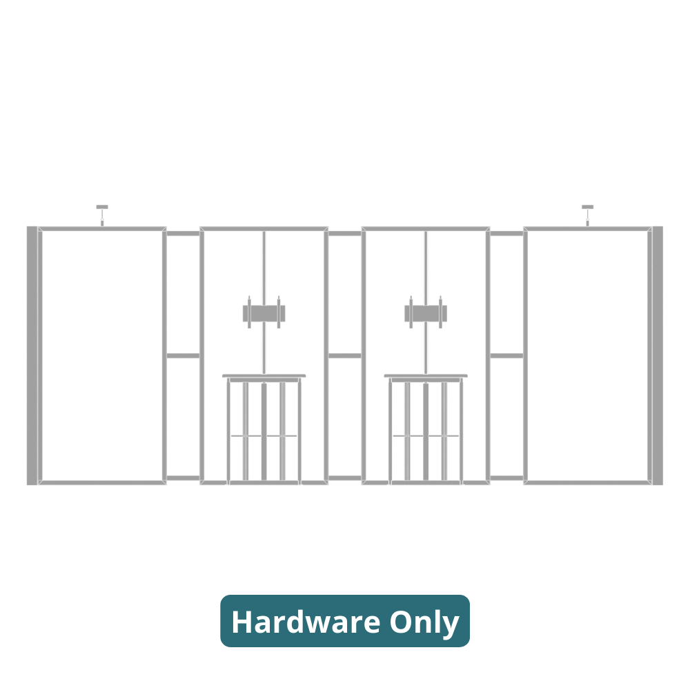 20ft x 10ft Hybrid Pro Modular Backwall Kit 13 (Hardware Only)