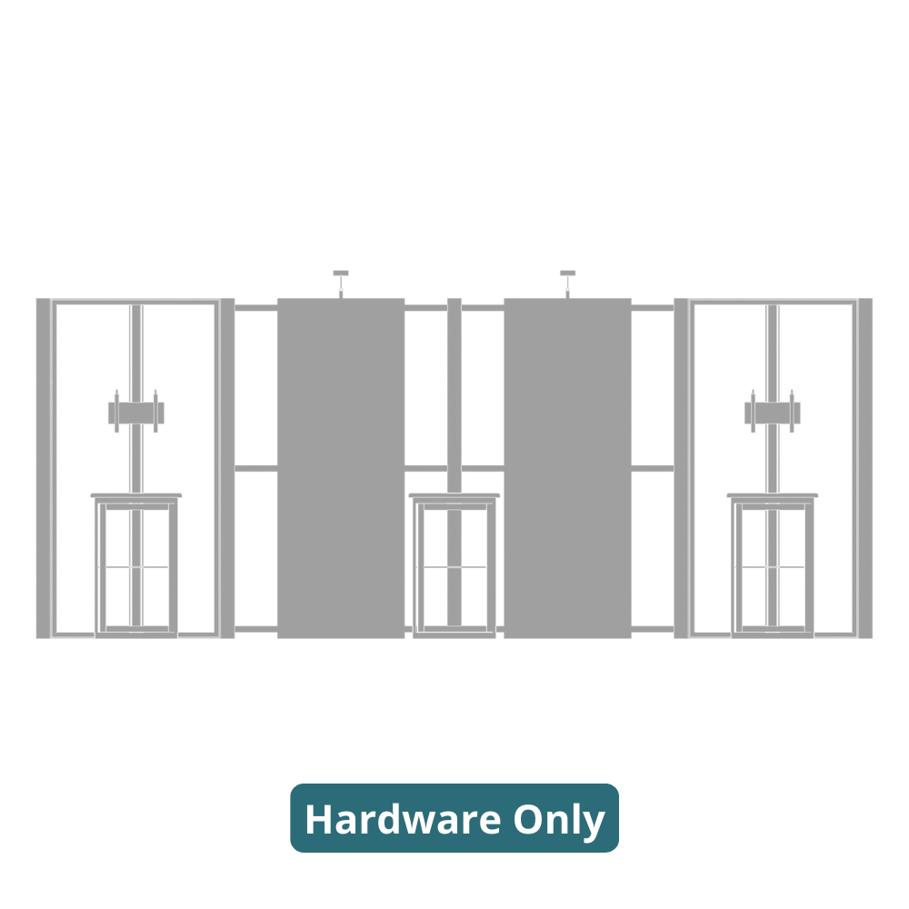 20ft x 10ft Hybrid Pro Modular Backwall Kit 16 (Hardware Only)