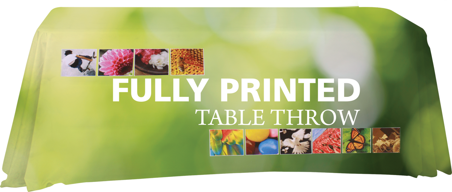 4ft Imprinted Premium Dye-Sublimated Table Throw Full