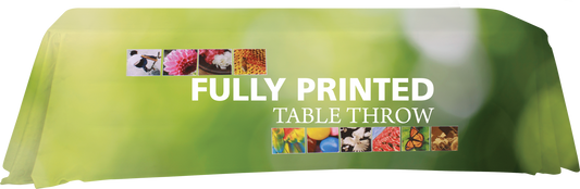 8ft Imprinted Premium Dye-Sublimated Table Throw Economy