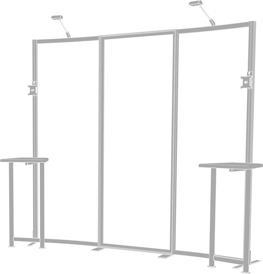 10ft x 10ft Hybrid Pro Modular Backwall Kit 01 (Hardware Only)