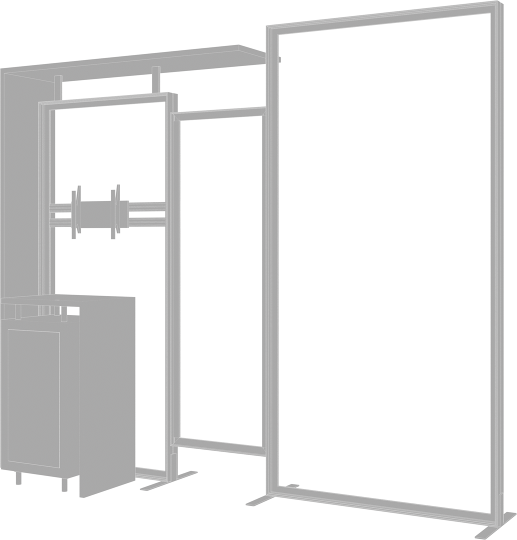 10ft x 10ft Hybrid Pro Modular Backwall Kit 03 (Hardware Only)