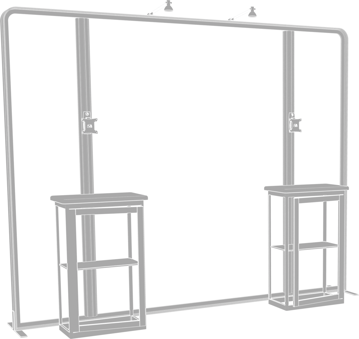 10ft x 10ft Hybrid Pro Modular Backwall Kit 06 (Graphic Package)