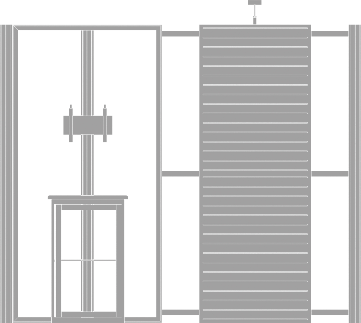 10ft x 10ft Hybrid Pro Modular Backwall Kit 08 (Hardware Only)