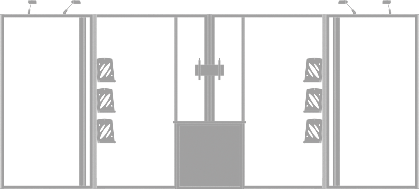 20ft x 10ft Hybrid Pro Modular Backwall Kit 10 (Hardware Only)