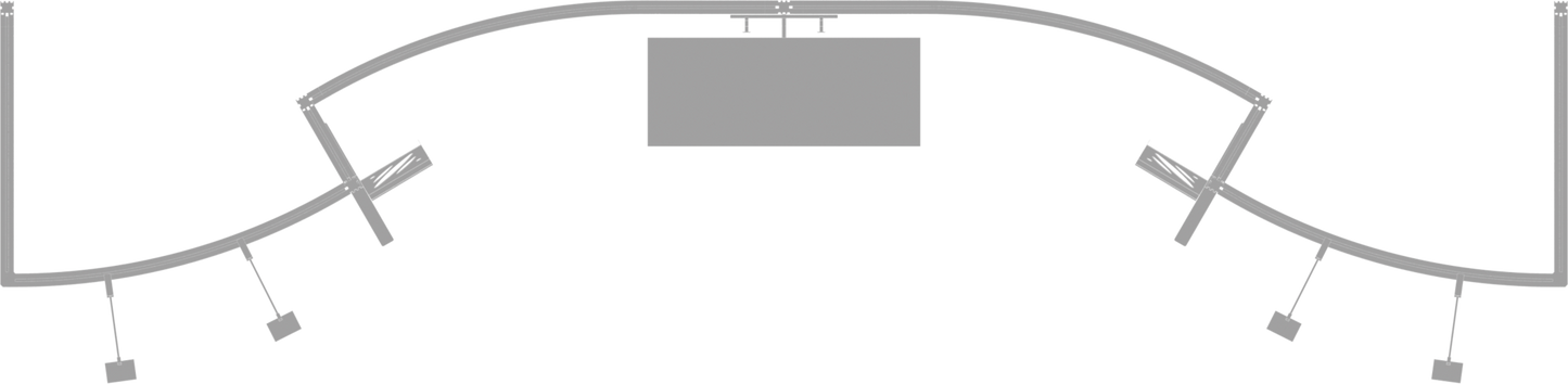 20ft x 10ft Hybrid Pro Modular Backwall Kit 10 (Hardware Only)