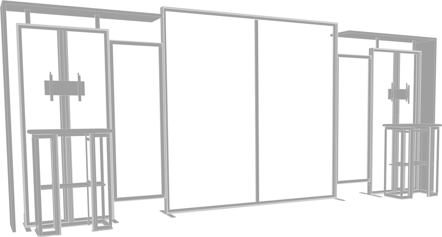 20ft x 10ft Hybrid Pro Modular Backwall Kit 11 (Graphic Only)