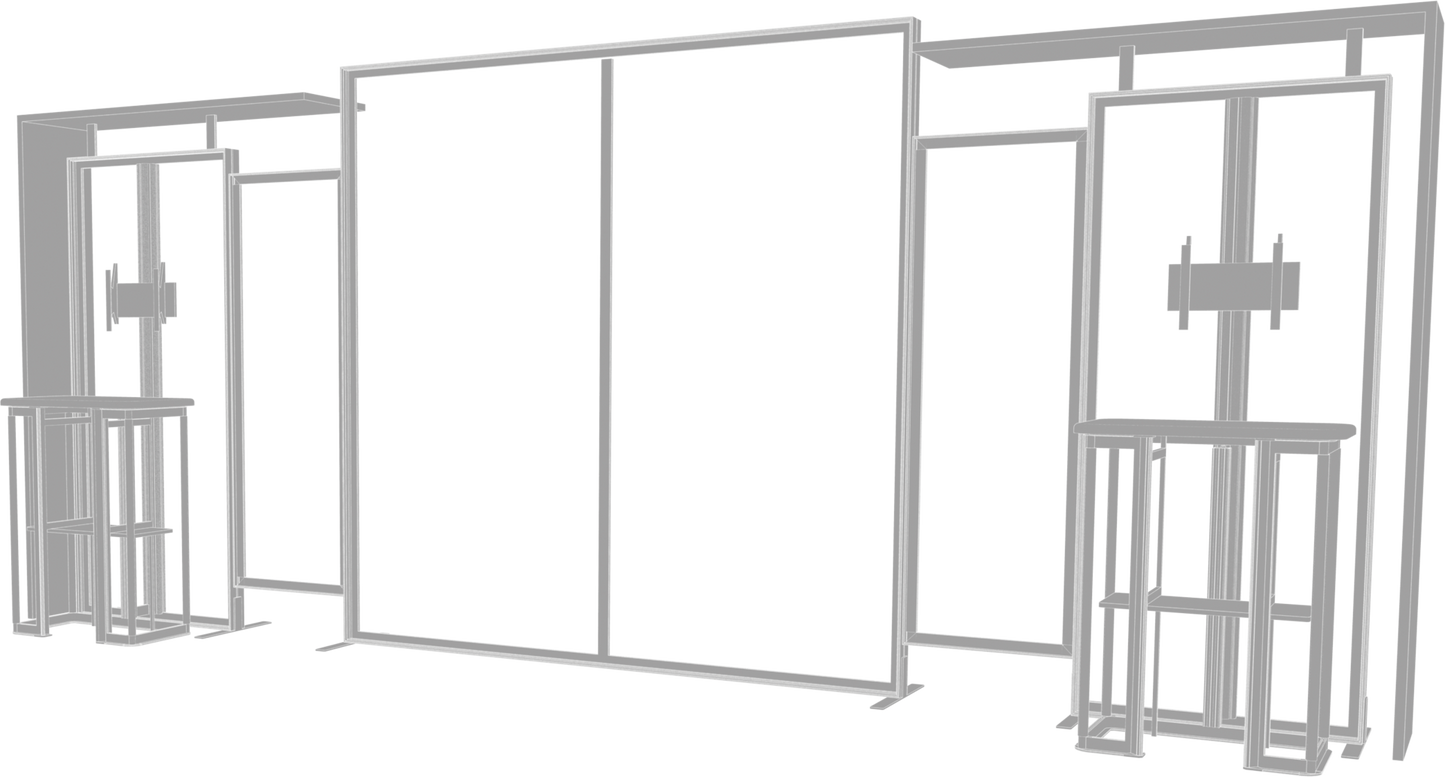 20ft x 10ft Hybrid Pro Modular Backwall Kit 11 (Graphic Package)