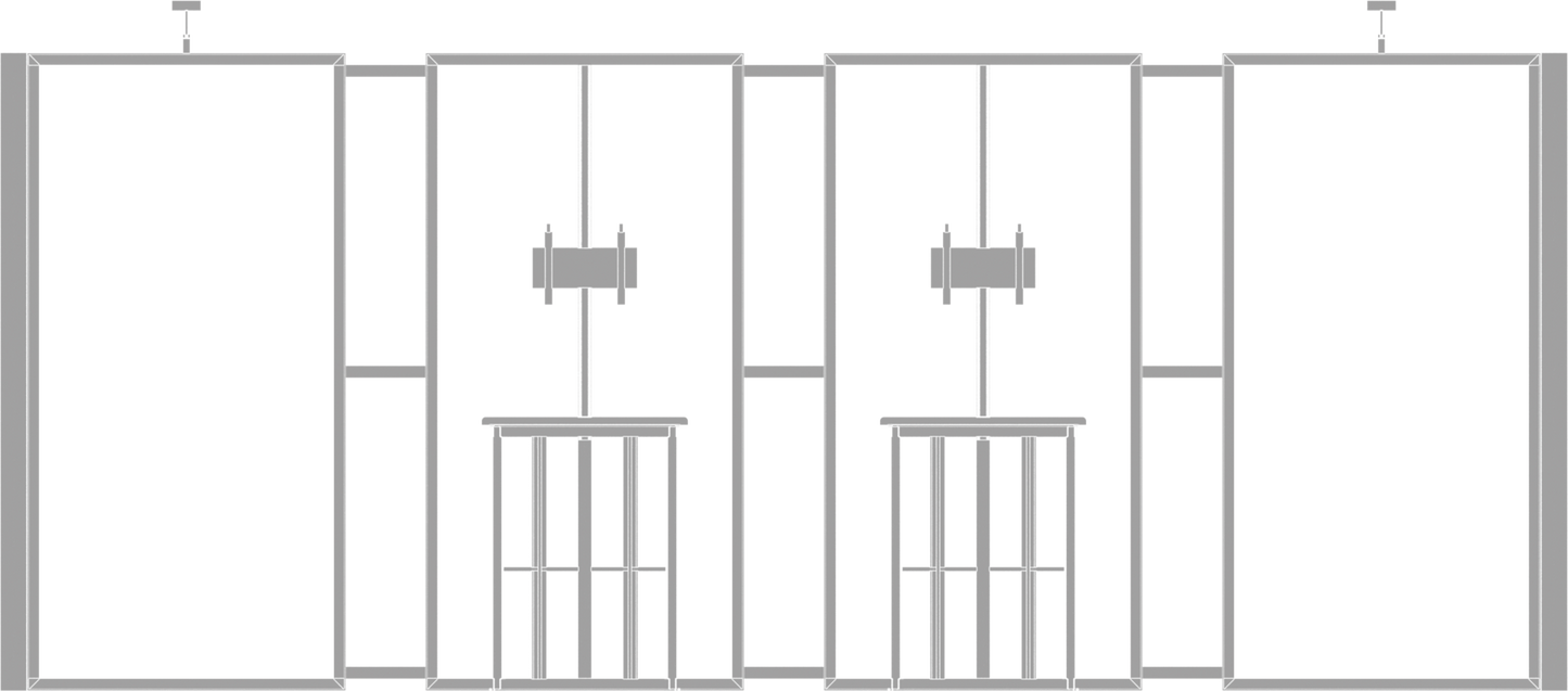 20ft x 10ft Hybrid Pro Modular Backwall Kit 13 (Graphic Only)