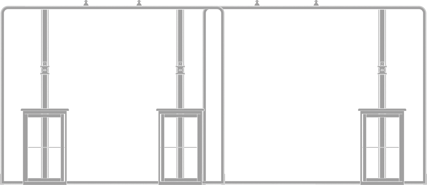 20ft x 10ft Hybrid Pro Modular Backwall Kit 14 (Graphic Package)