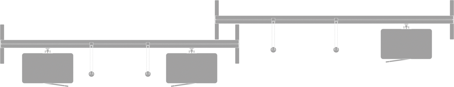 20ft x 10ft Hybrid Pro Modular Backwall Kit 14 (Hardware Only)