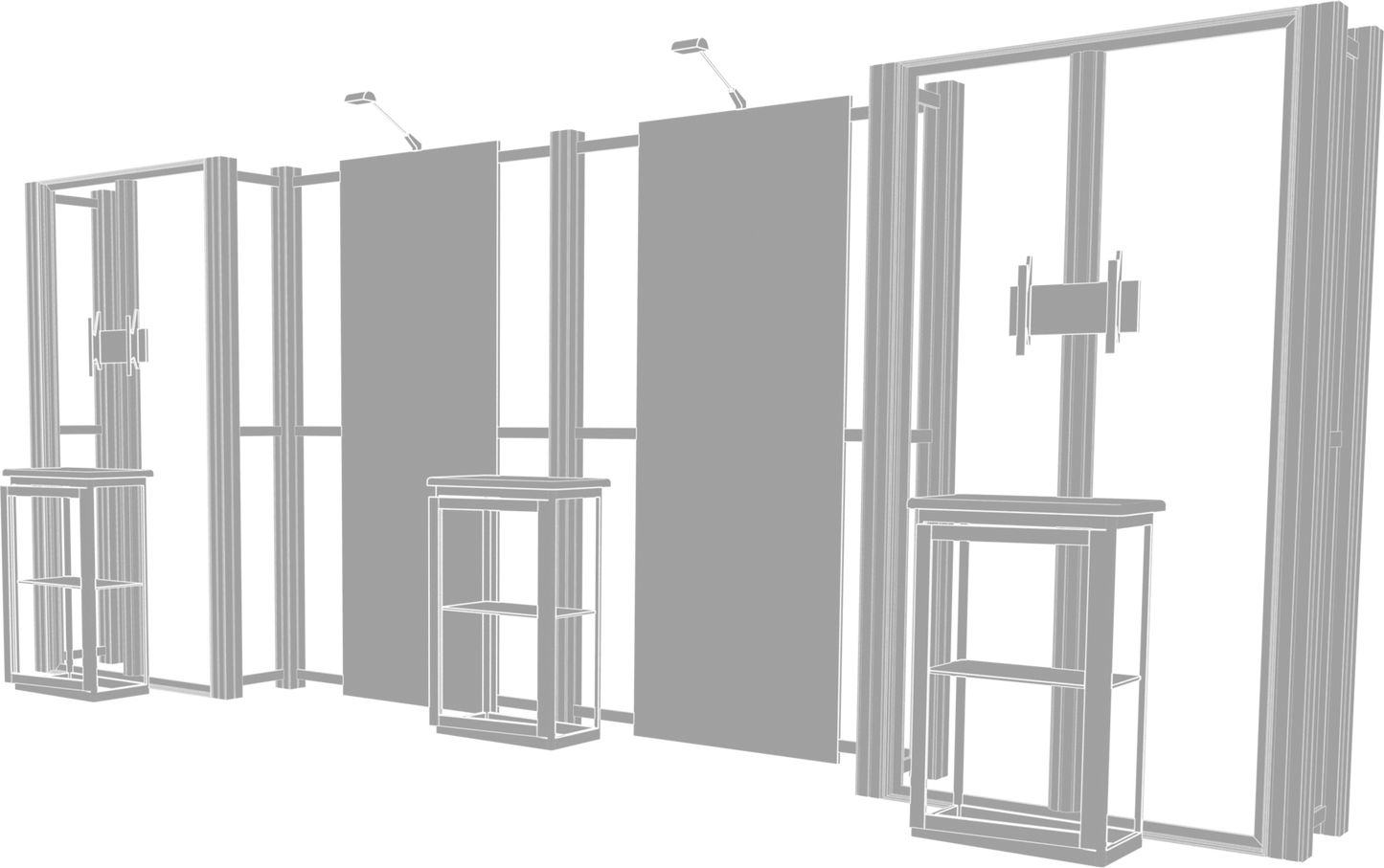 20ft x 10ft Hybrid Pro Modular Backwall Kit 16 (Graphic Only)