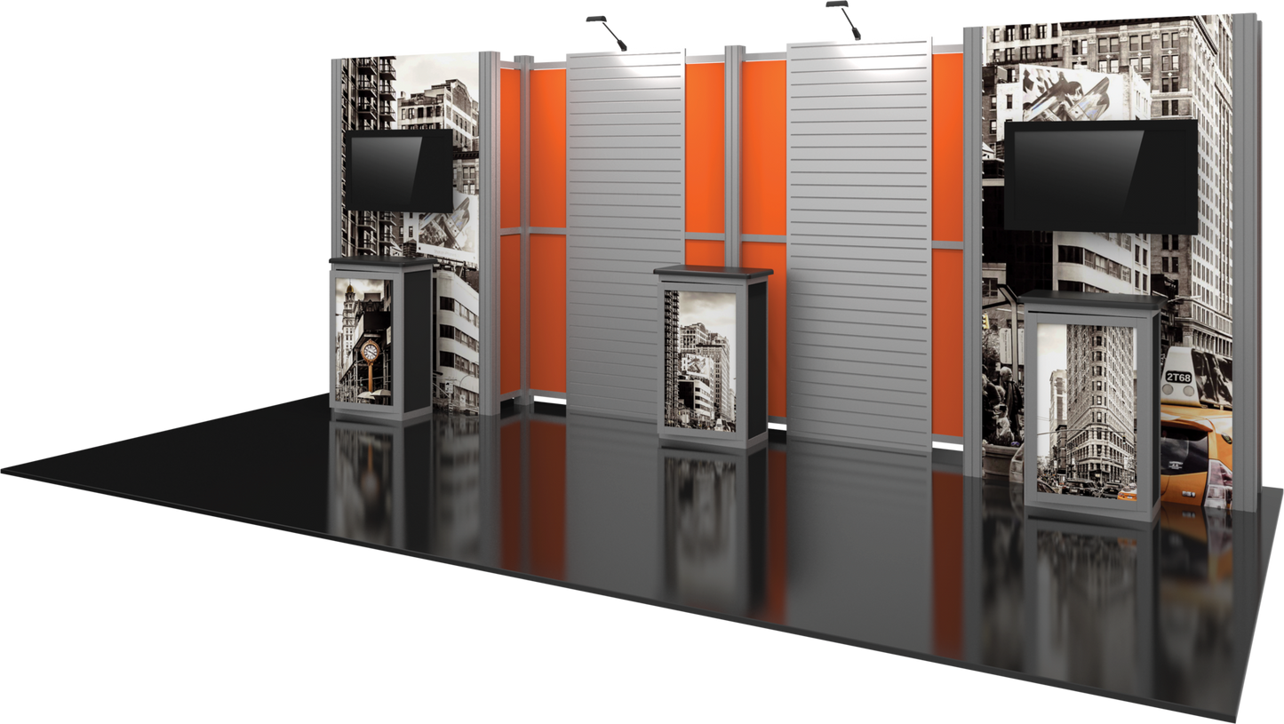 20ft x 10ft Hybrid Pro Modular Backwall Kit 16 (Graphic Package)