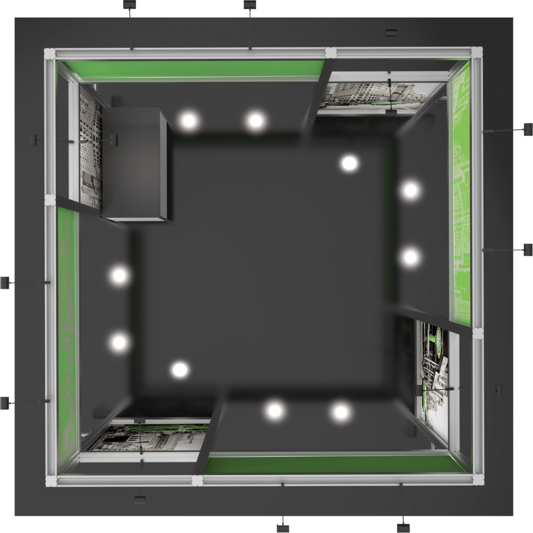 20ft x 20ft Hybrid Pro Modular Island Kit 18 (Hardware Only)