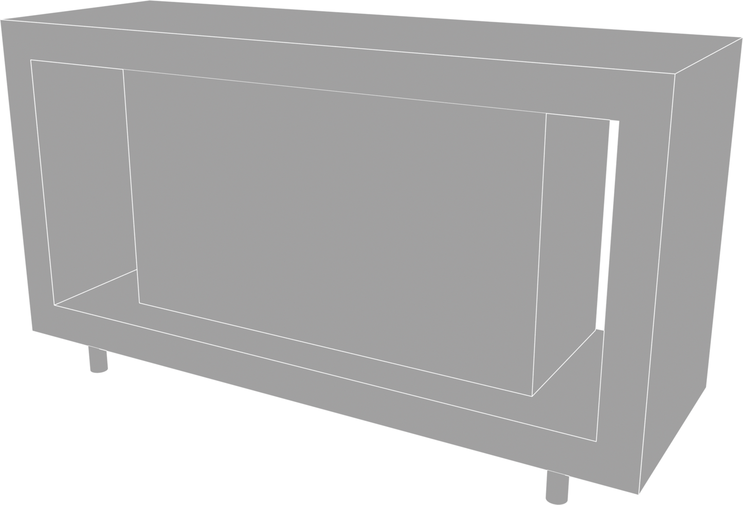 6ft x 3.5ft Hybrid Pro Modular Counter 02 (Hardware Only)