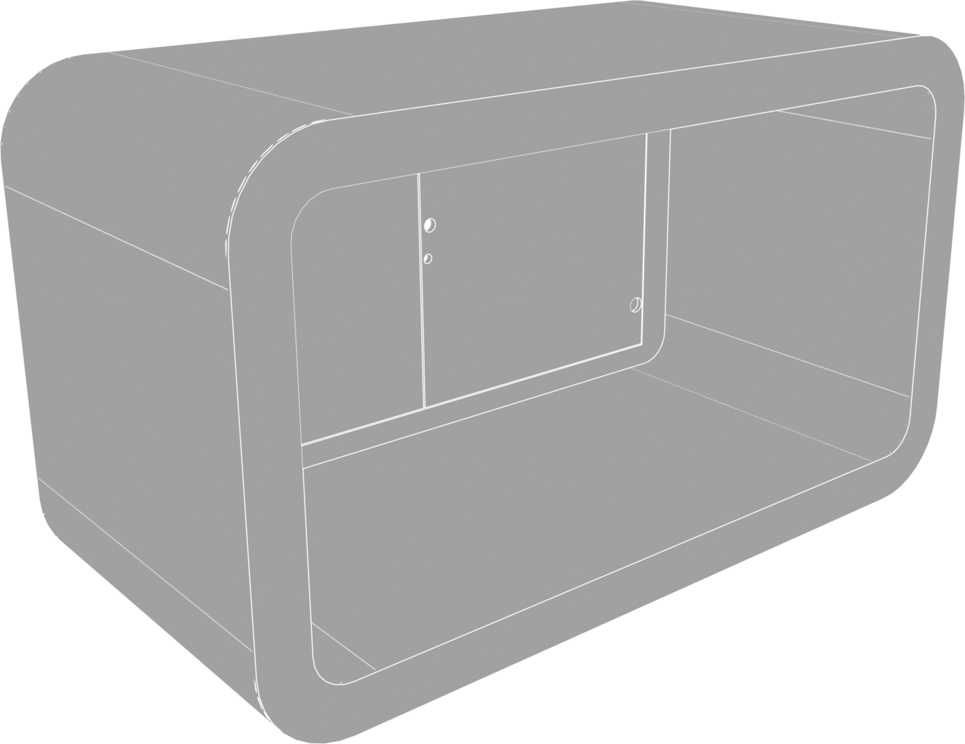 6ft x 3.5ft Hybrid Pro Modular Counter 10 (Hardware Only)