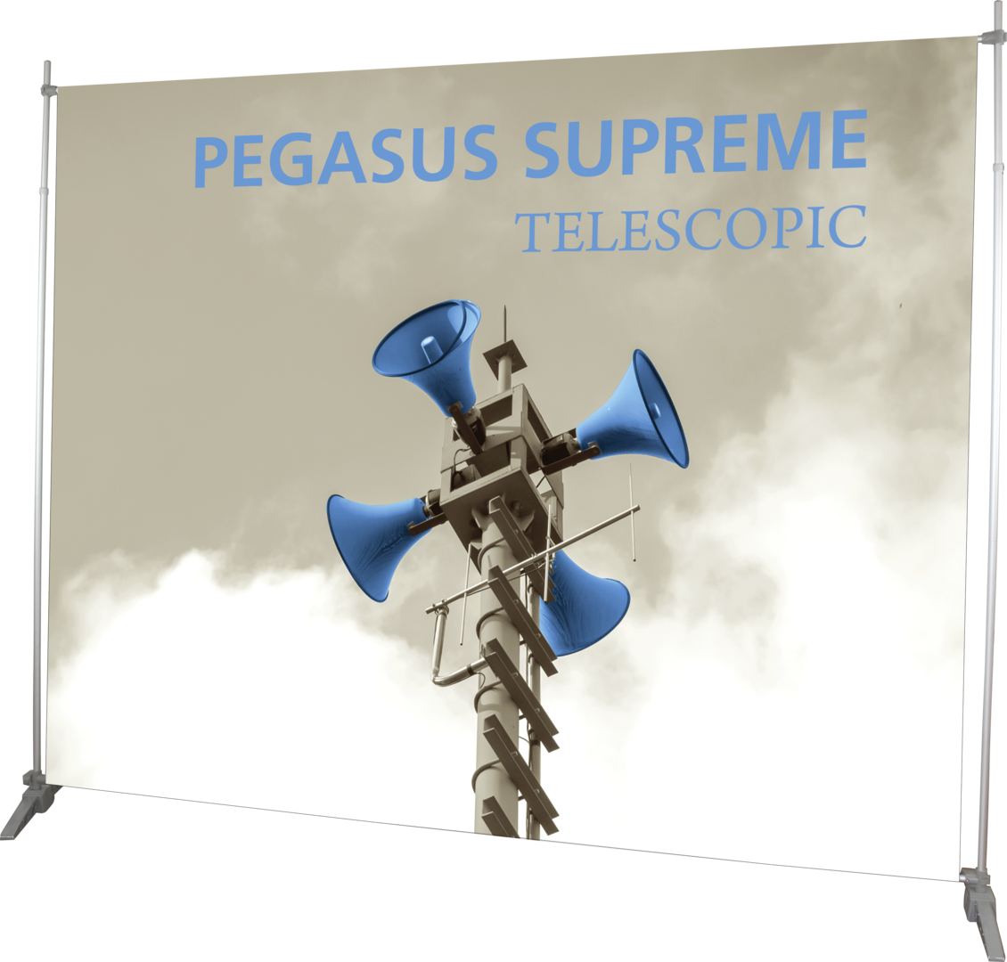 10ft x 10ft Pegasus Supreme Telescopic Banner Stand (Oxford Fabric Graphic Package)