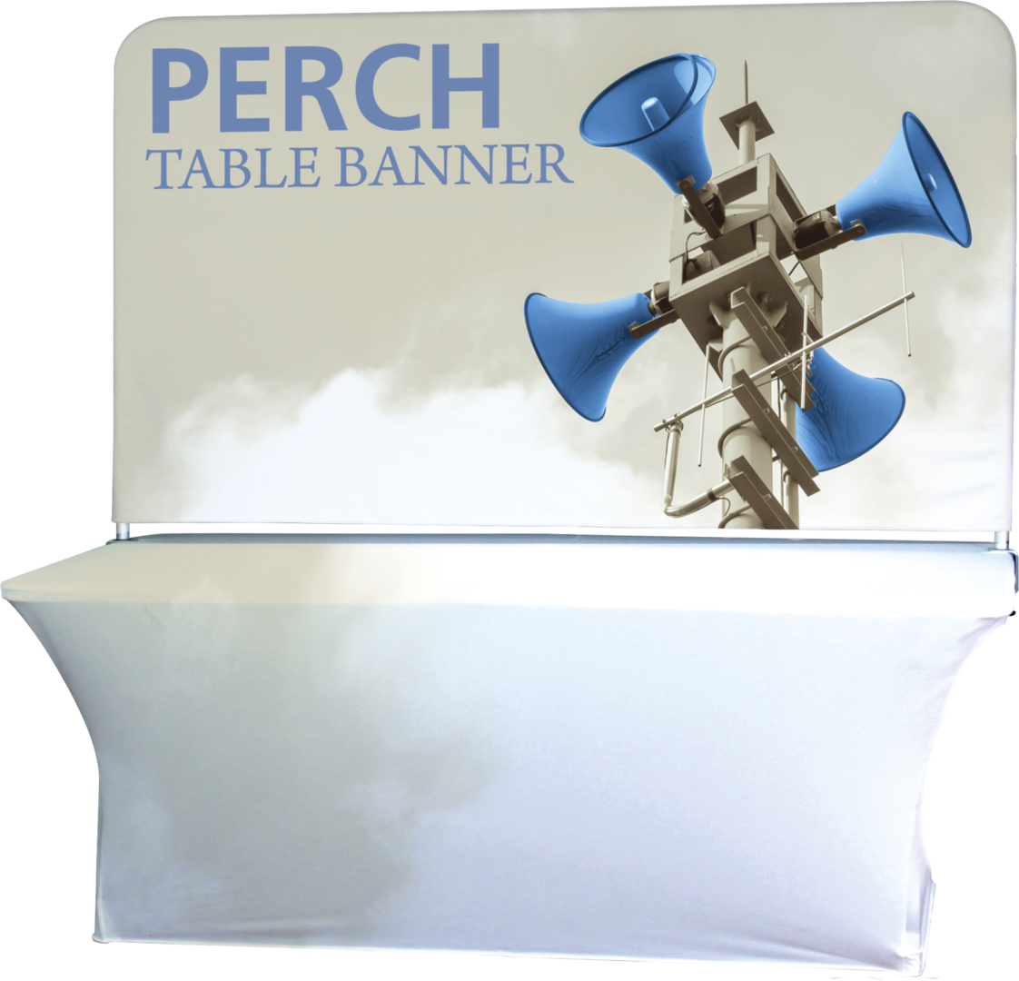 8ft Perch Table Pole Banner Display (Short Graphic Package)