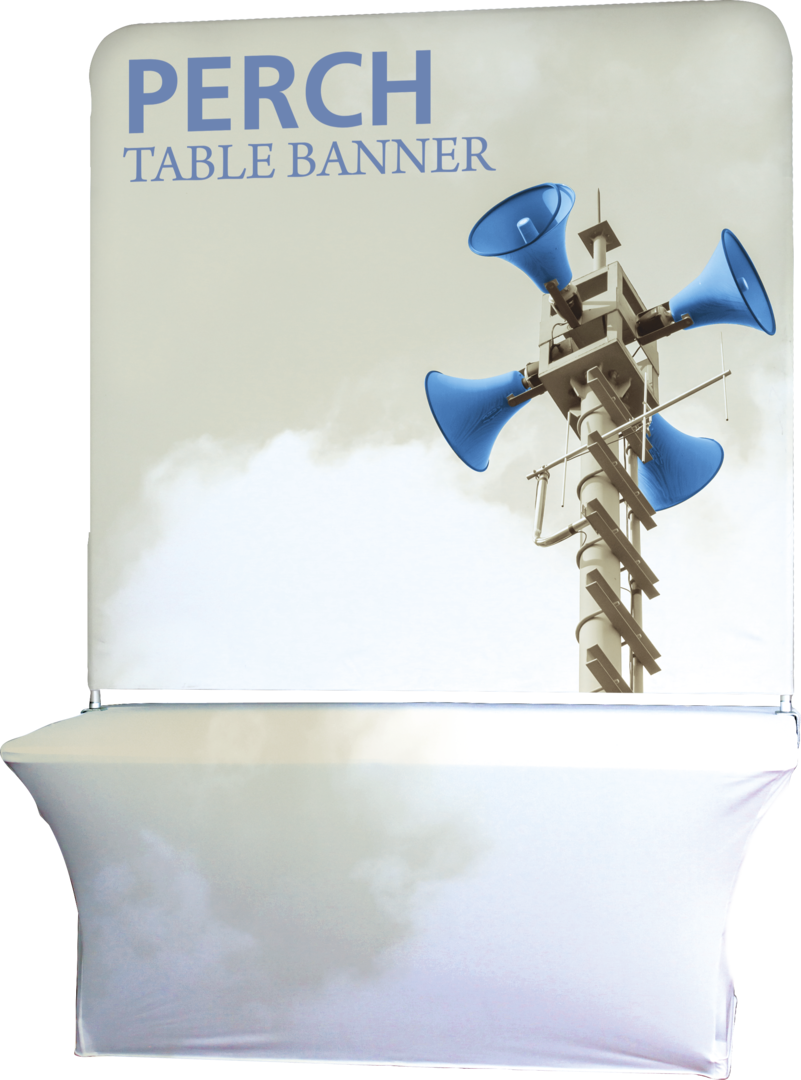 8ft Perch Table Pole Banner Display (Tall Graphic Package)